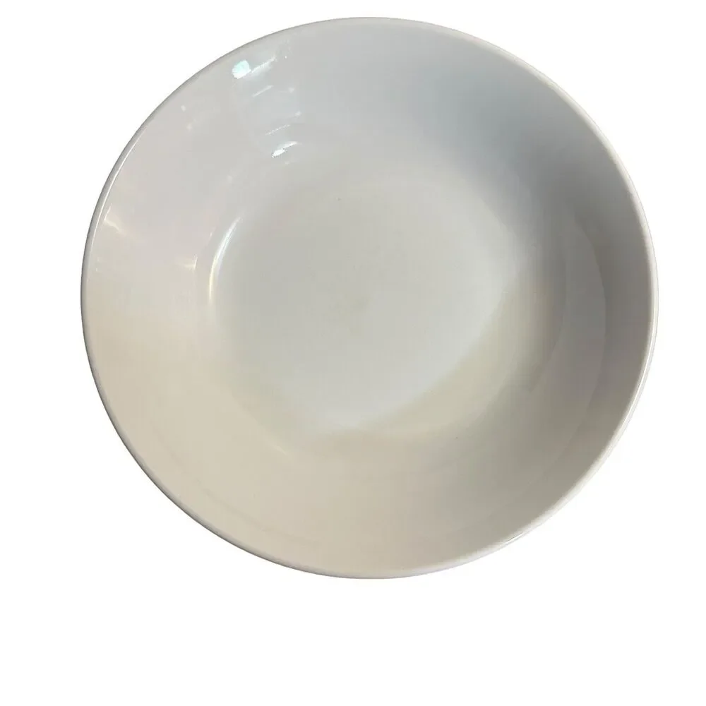 Set Of 2 Oneida Grato White Porcelain Bowls 8”